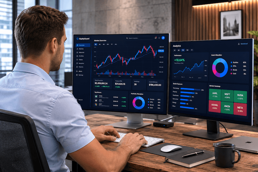 Analyst tracking live market data